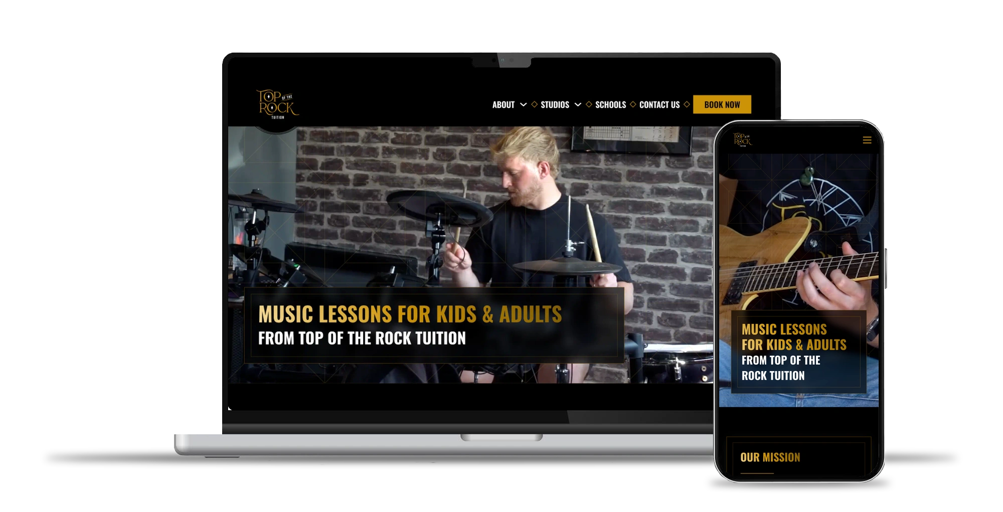 SEO and Website Improvement That Lifted a Music Tuition Business in Search website on desktop and mobile